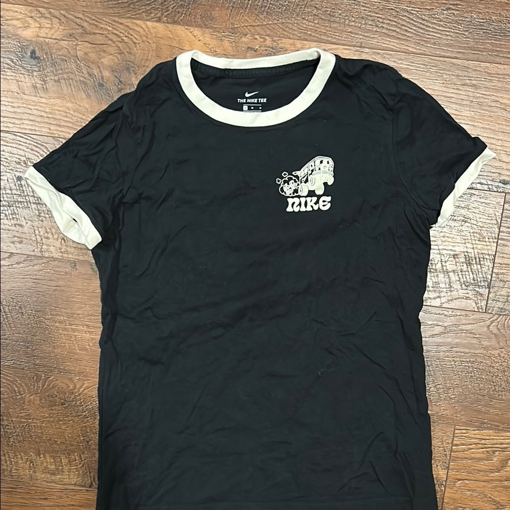 Nike Black Tee with White Trim